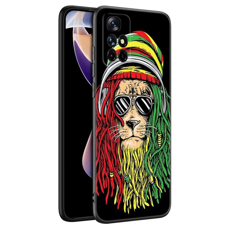 

Черный силиконовый чехол для телефона Reggae Bob Marley для Xiaomi Redmi Note 10 11 11S 12 13 4G 8 9 11T Pro 5G Plus 8T 9S 10S 12S Redmi Note 8 Pro