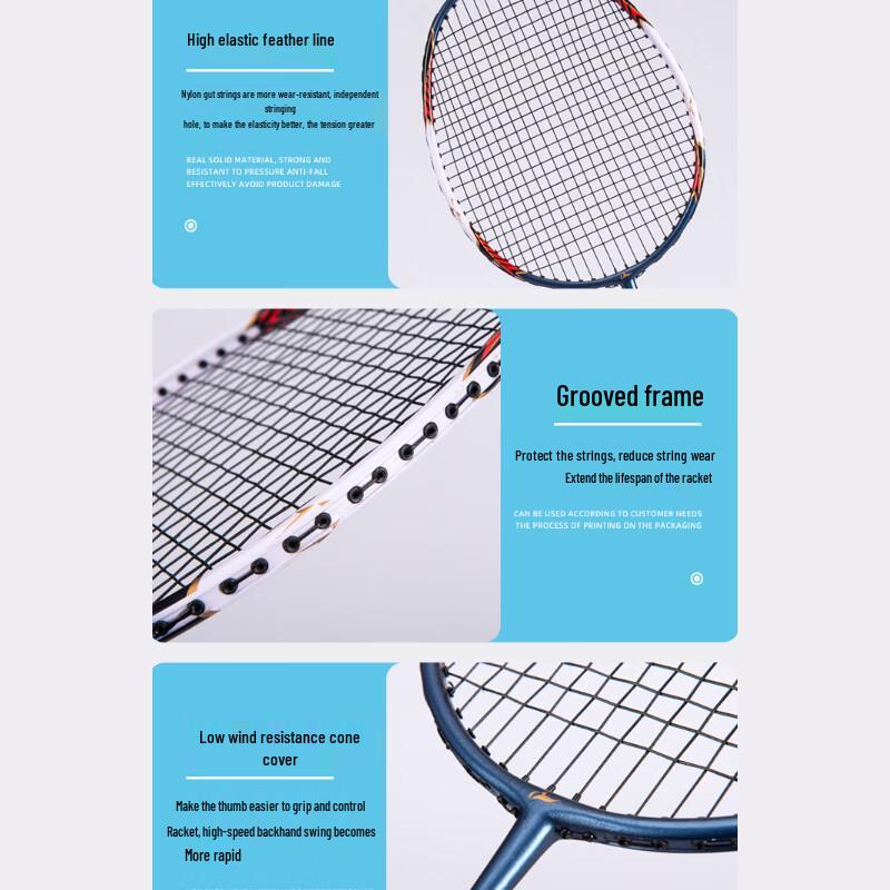Jinyu Carbon Alloy Badminton Racket Set
