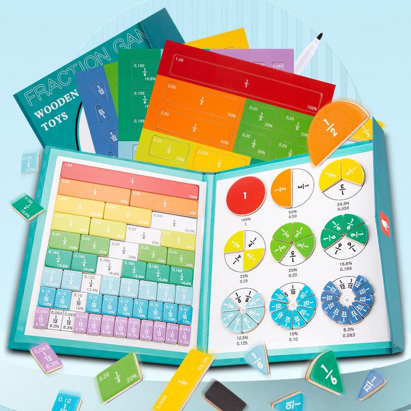 Magnetic Fraction Demonstration Book, Magnetic Fraction Tiles, Fractions Manipulatives, Score Disk Demonstrator