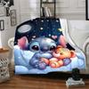 1pc S-Stitch16 Blanket, Gift, for Men and Women, Soft Blanket, Good for Sofa Bed Couch Travel, Lightweight Flannel Blanket