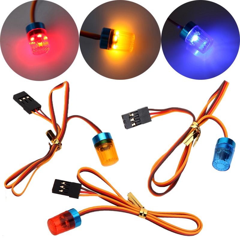 Faszinierendes 3-Farben-Blinkendes Rotierendes LED-Licht für 1/10 RC-Modellautos mit Aluminiumlegierungsbasis