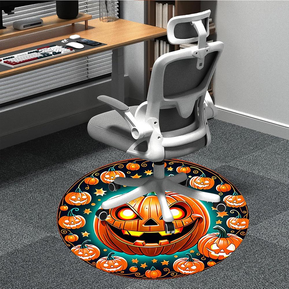 

1pc Pumpkin Patch Chair Carpet for Office, Non-slip, Soft and Durable Leisure Rug, Perfect for Office, Living Room yy251103153 80cm by 80cm