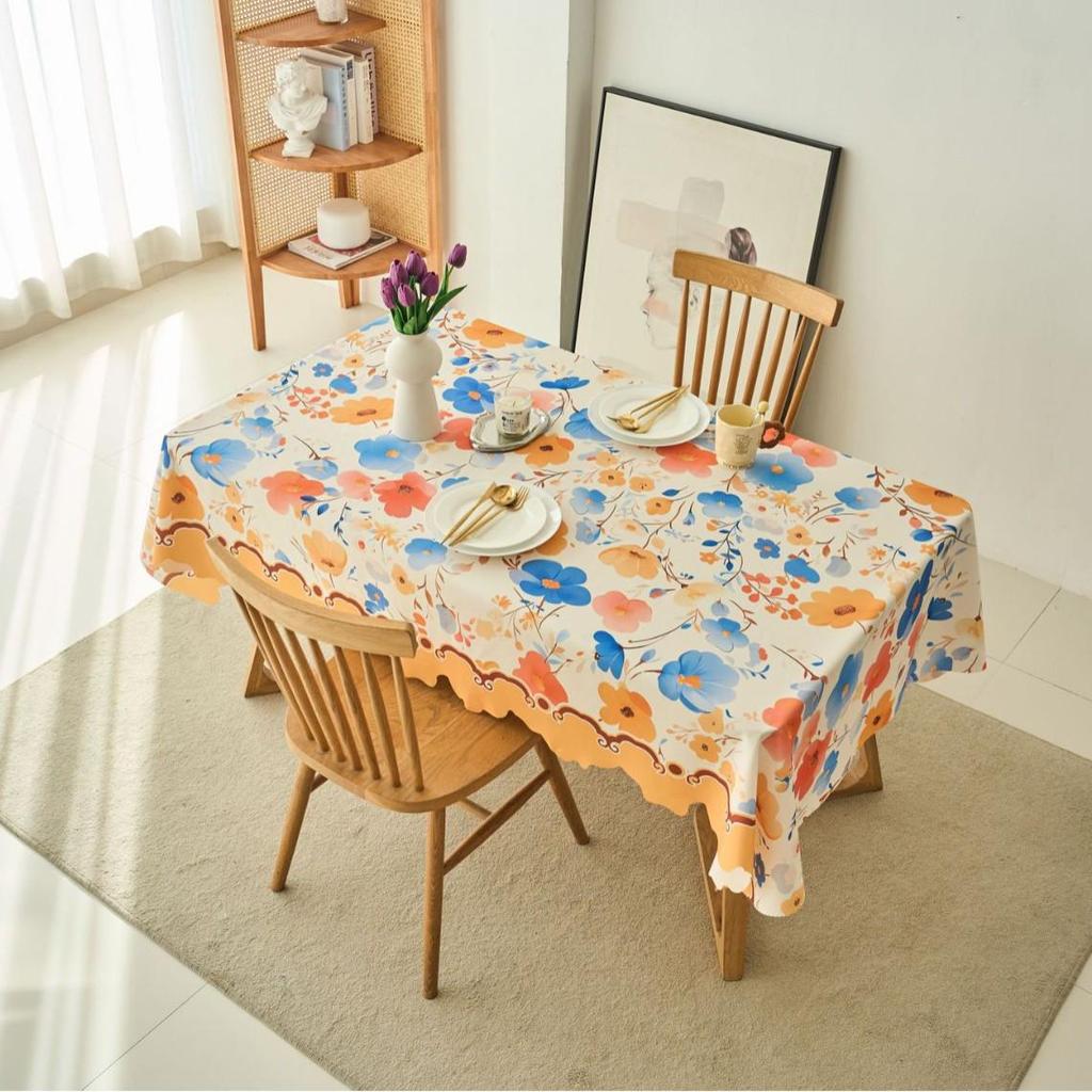 Waterproof & Oilproof Irregular Lace Tablecloth: Dustproof, Stain-Resistant Coffee Table Cover