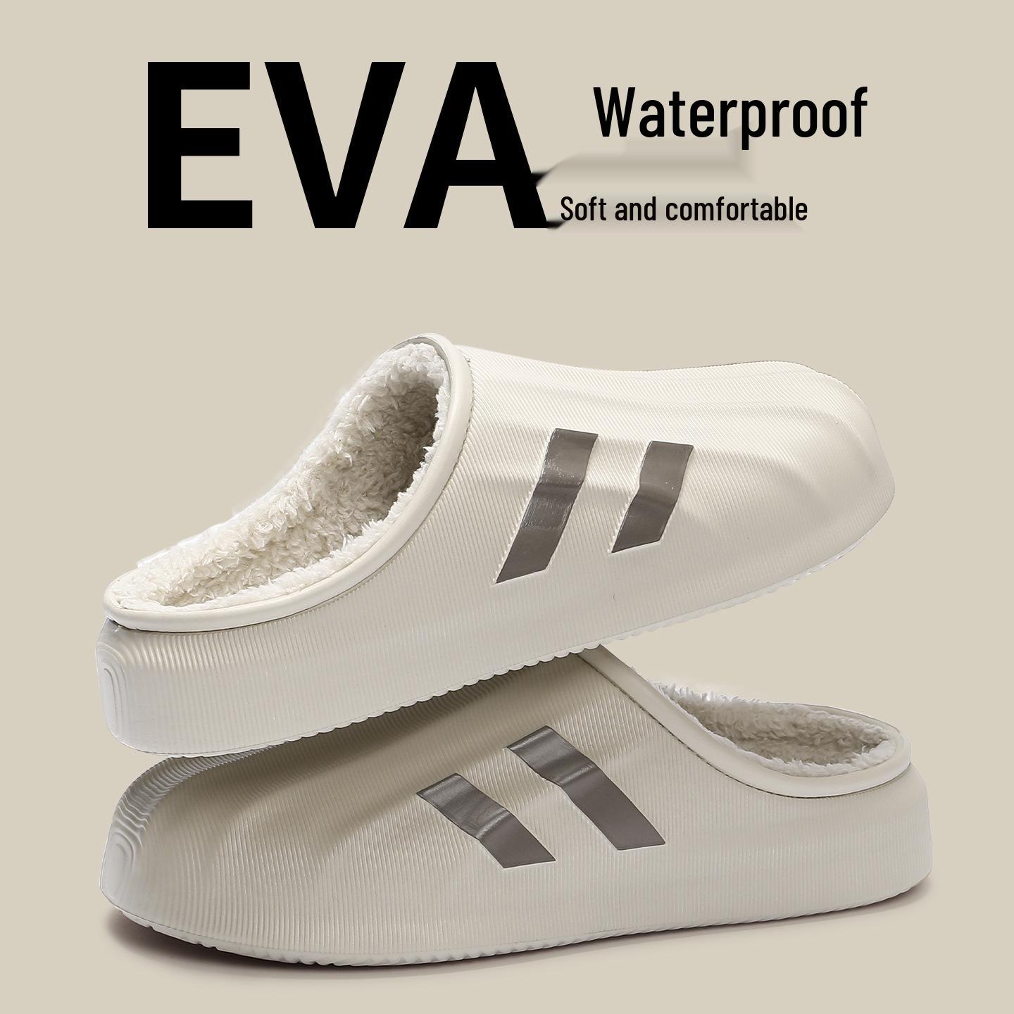 

Водонепроникні бавовняні капці 2025: Теплі черевики на товстій підошві, з нековзною підошвою, для приміщення/вулиці, для чоловіків та жінок 40-41 (fits 39-40) колір світло кави