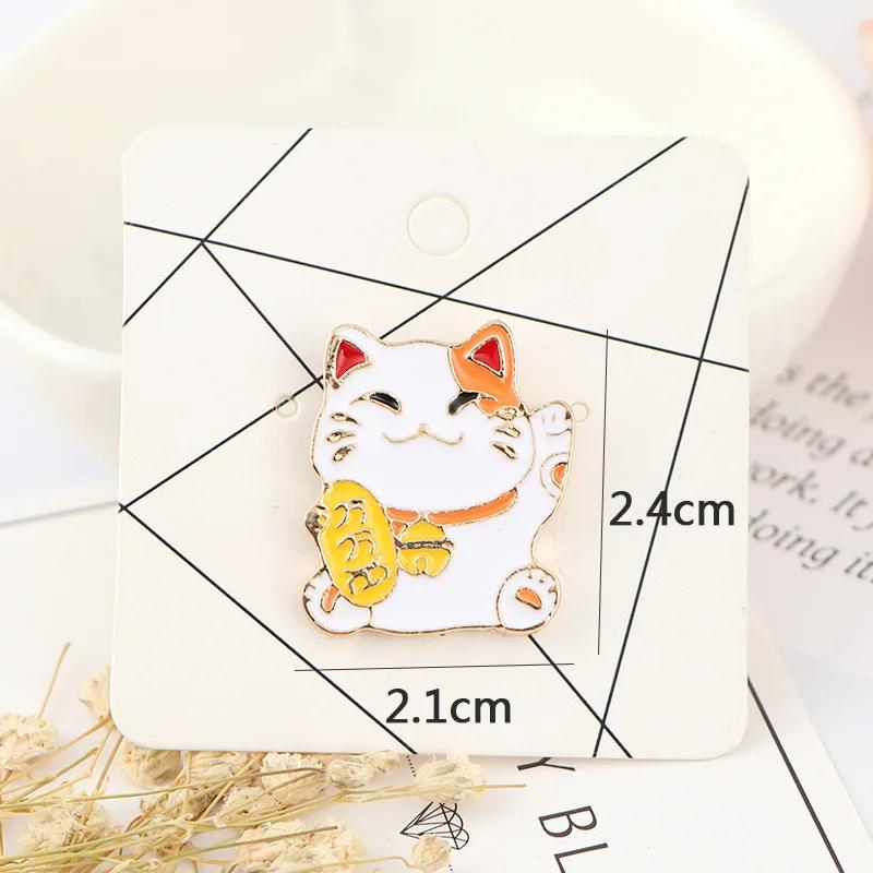 Fortune Cat Brooch Cat Badge Cartoon Mini Accessories Ins Tide Brand Spring Festival Gift Creative New Year Badge