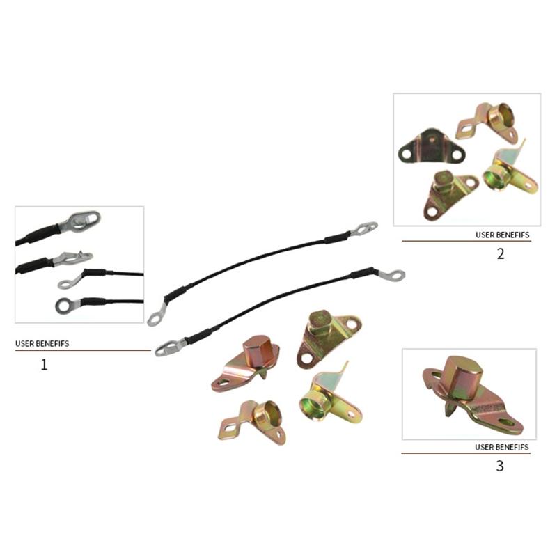Heckklappenscharnier-Einsatz-Set Heckklappen-Zugschnur-Reparatursatz für GMC für OE:15074252,88980509