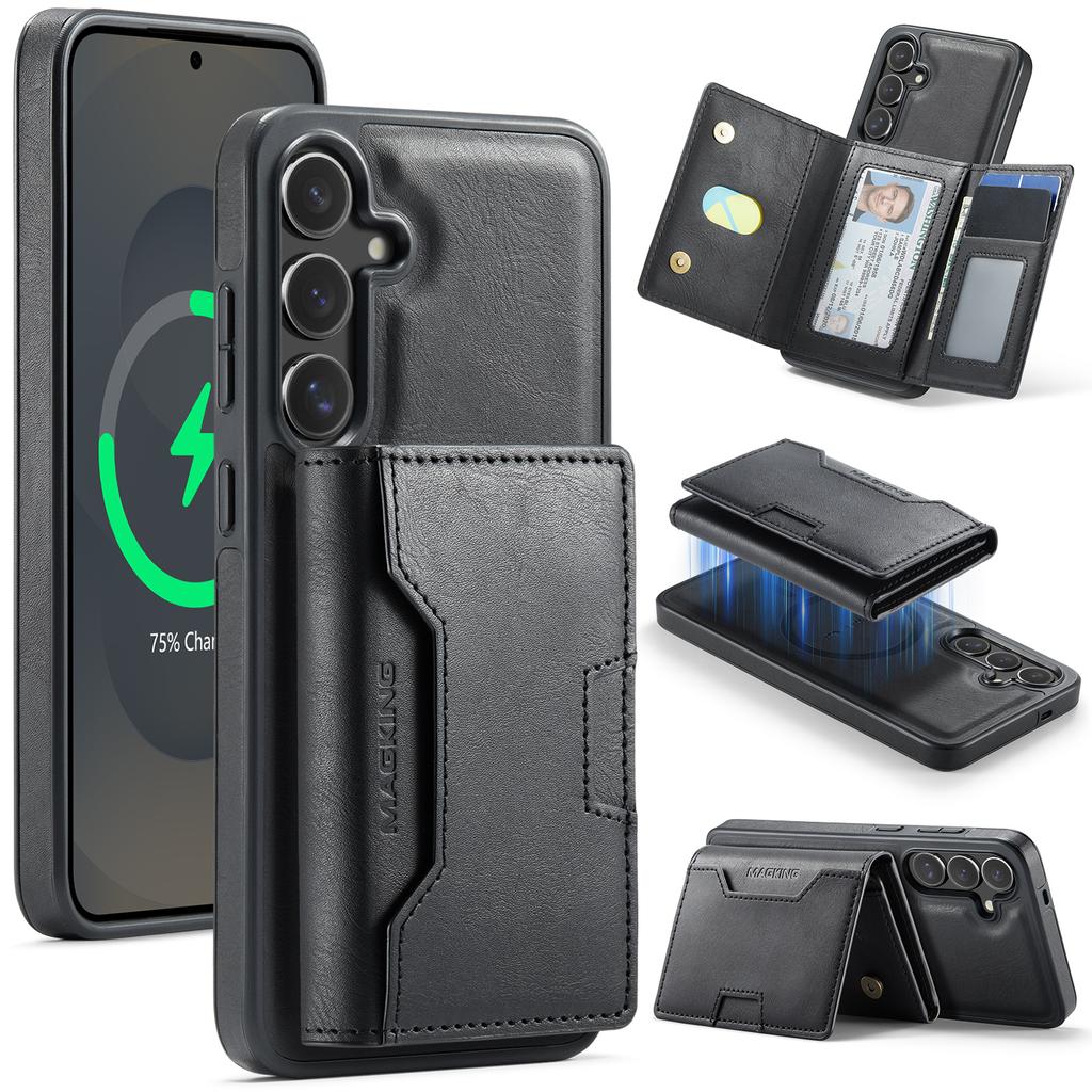 MAGKING K4 Series For Samsung Galaxy S26+ Magnetic Case Detachable Wallet PU TPU PC Phone Cover