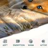 Fox Print Flannel Blanket, High quality Comfortable for All Seasons, Home Decor, Warmth and Comfort, Perfect for Christmas Gifts