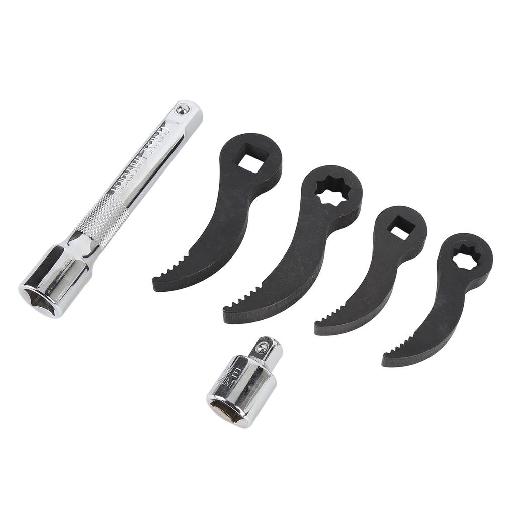 Crowbar Adapter Head Tool Set 1 2in 3 8in Double Square and Square Pry Bars Adapter Head and Extension Rod with Storage