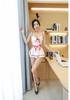 Plus Size Sexy Lingerie Lace-up Maid Uniform with Deep V and Open Back