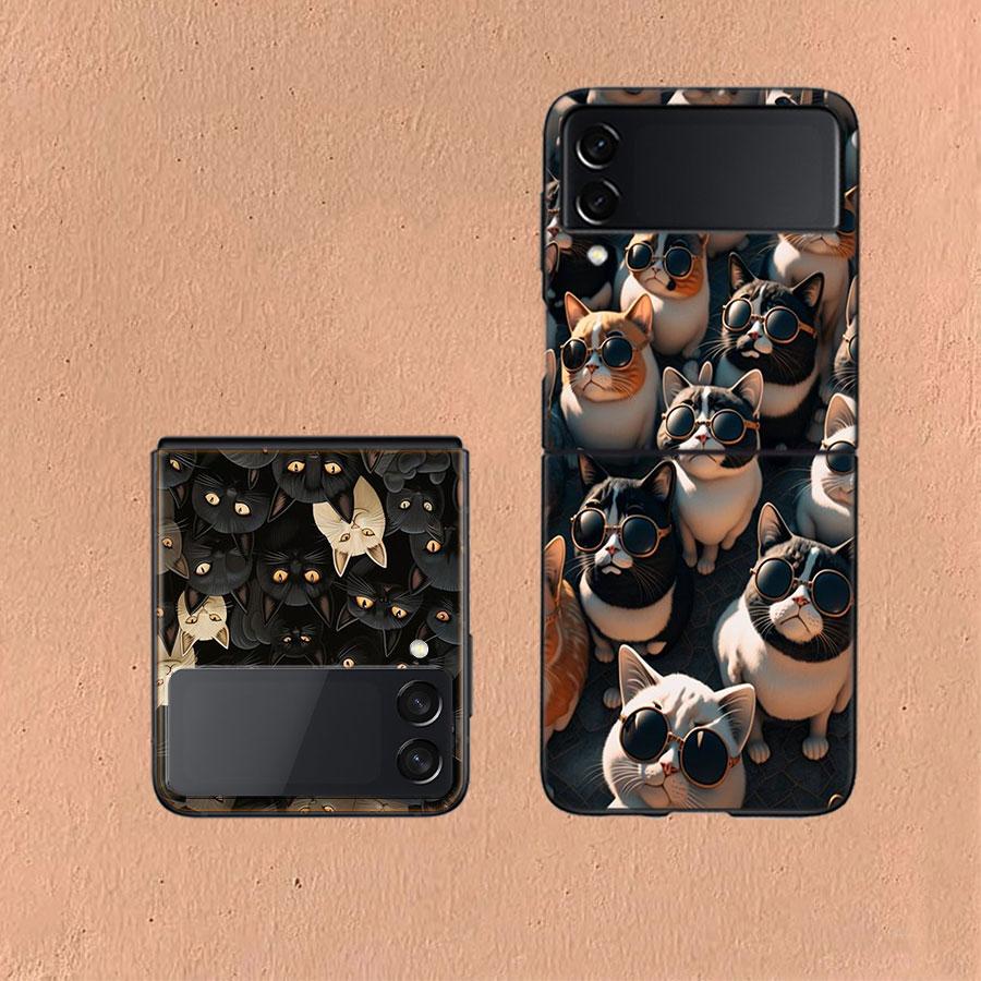 Kindle of Kittens For Samsung Galaxy Z Flip 5 4 3 Case Shockproof Hard Cover Phone Z Flip 6 7 5G Z Flip 5 4 5G TPU PC Hard Coq