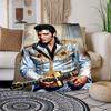 "Elvis Presley Inspired Golden Guitar Costume Jacket"Blanket Flannel Throw Blanket for Sofa, Bed, Travel, Camping, Office, Couch, Chair, And