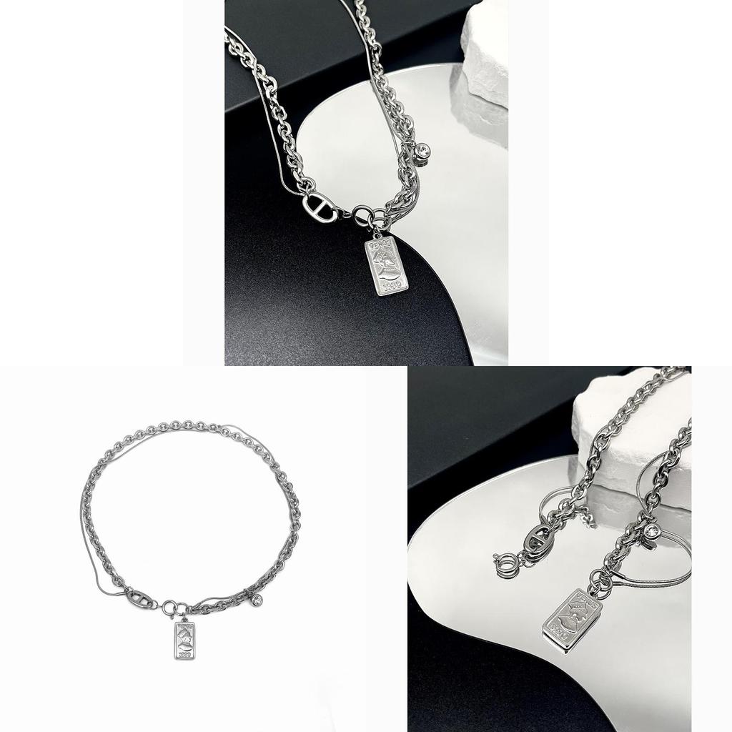 Retro Titanium Steel Collar Chain Jewelry For Unisex Art Inspired Design