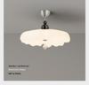 Pre-owned Walnut Dining Table Swing Arm Chandelier, French Cream Style, Eye-Protective.