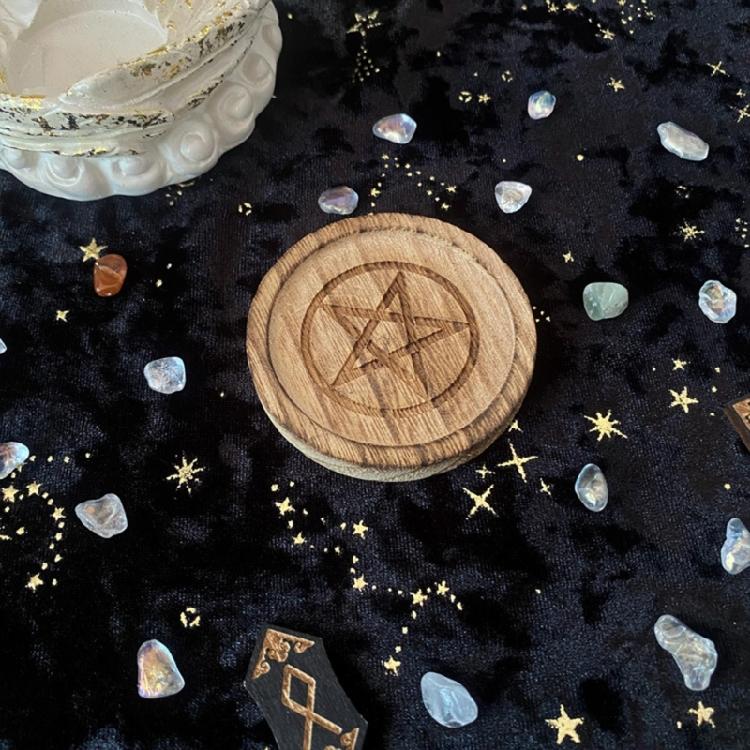 Candle Holder Tray Star Pendulums Dowsing Divination Board Candle Holder Plate