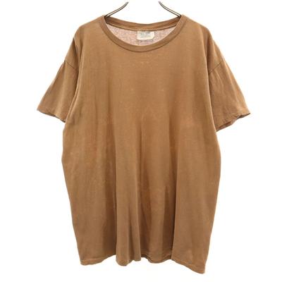 US ARMY 90s Old DLA Short Sleeve T-shirt L Brown Single Stitch Men's Used