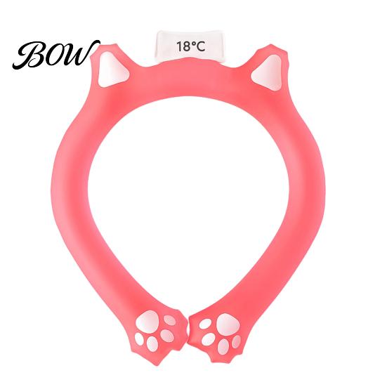 Lightweight Neck Cooler Cat Ear Cooling Tube for Summer, Reusable Adjustable Wearable Ice Cold Wrap Ring, Heatstroke Prevention Collar Outdoor Cycling