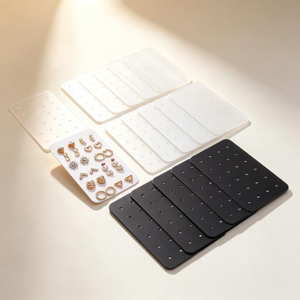 10Pcs Acrylic Earring Display Cards Portable Earring Jewelry Organizer Storage Board for Home Shop Jewelry Display