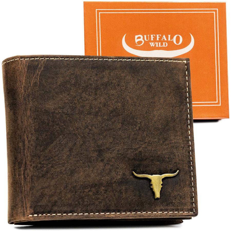Super Merchant Elegante Compacte Herenportemonnee Buffalo Wild