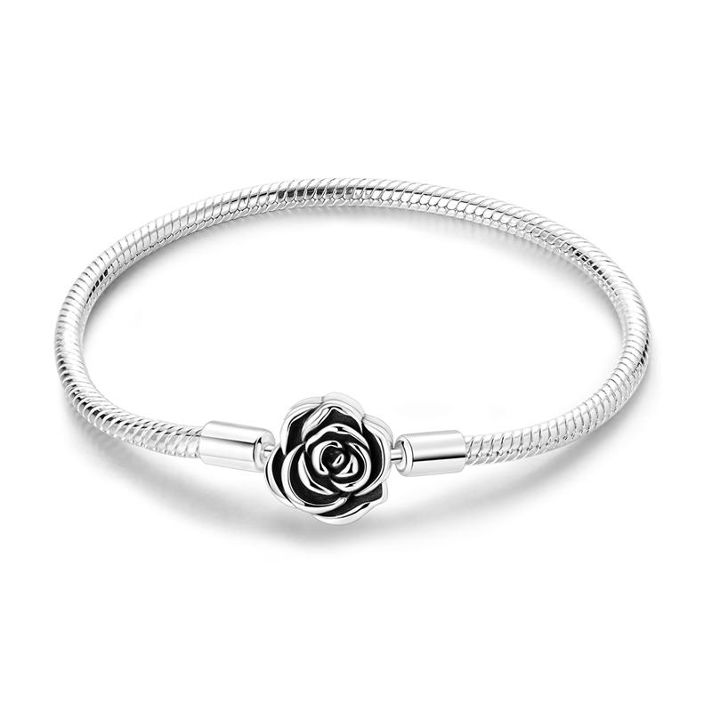 925 Silver Clover Butterfly Snowflake Bracelet Bracelet Fit Original Charm Bead DIY Design Jewelry Women