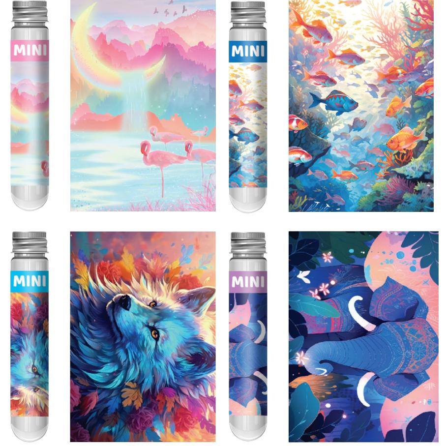 4 Packs Adult Mini Test Tube Puzzle Jigsaw Funny Educational Game Home Decor Birthday Halloween Thanksgiving Christmas Gifts