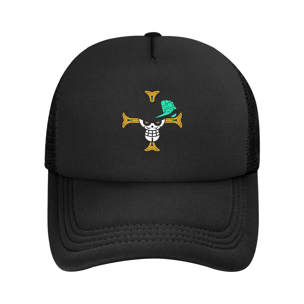Mihawk Onepieces Flag Trucker Hat Unisex Sport Mesh Baseball Cap Polyester Adjustable Sports Cap