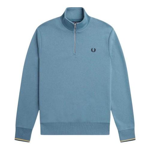 Fred Perry Unisex Adult Half Zip Tipped Sleeve Sweatshirt