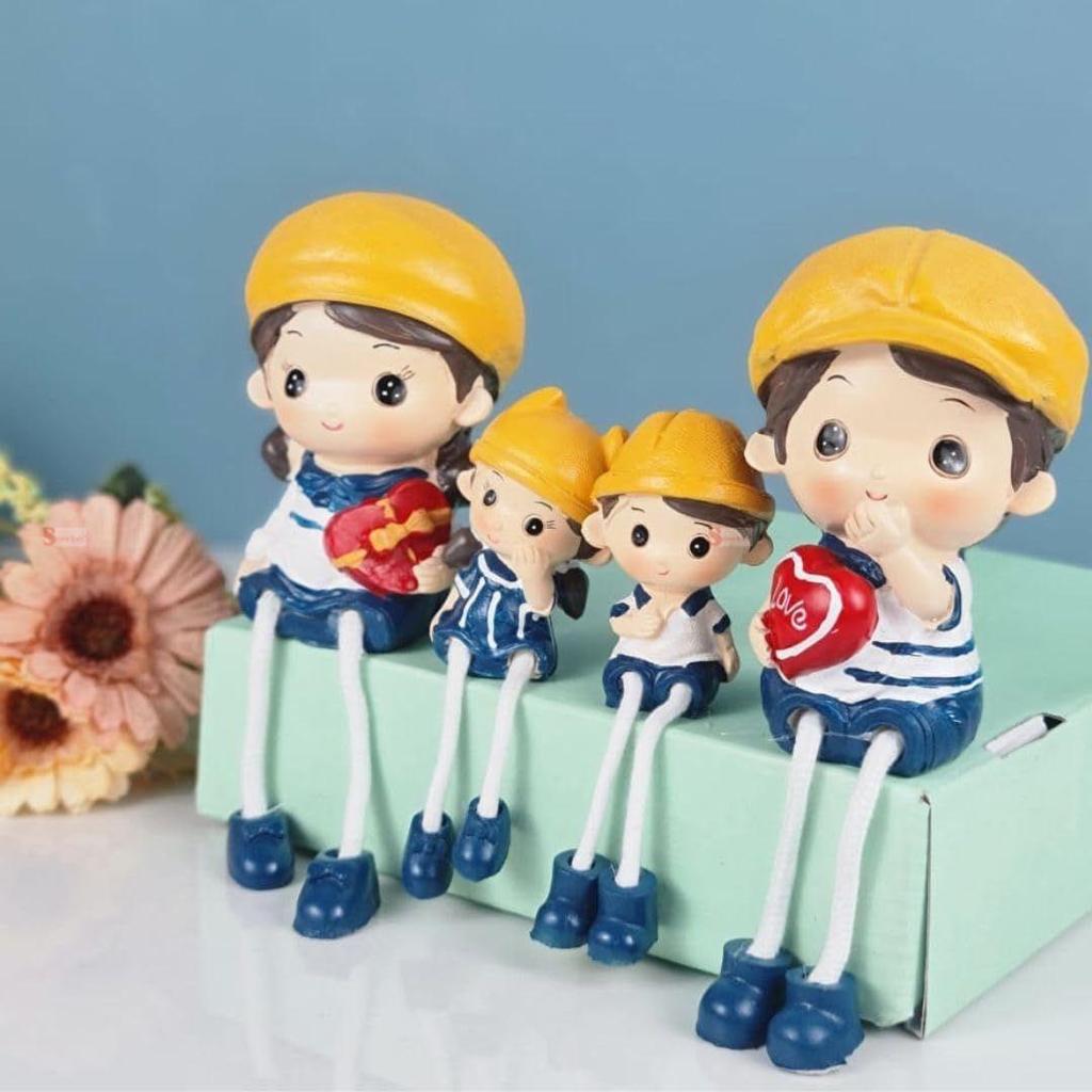 1 Set Hanging Legs Romantic Couple Showpiece | Cute Boy &Girl Gift for Him/Her, Mother's Day,Home Décor, Living Room