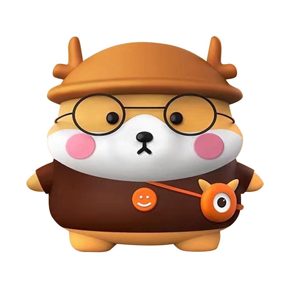 

No.6 For Apple AirPods with Wireless Charging Case (2019)/AirPods with Charging Case (2019) (2016) Cover Silicone Case Antlered Dog