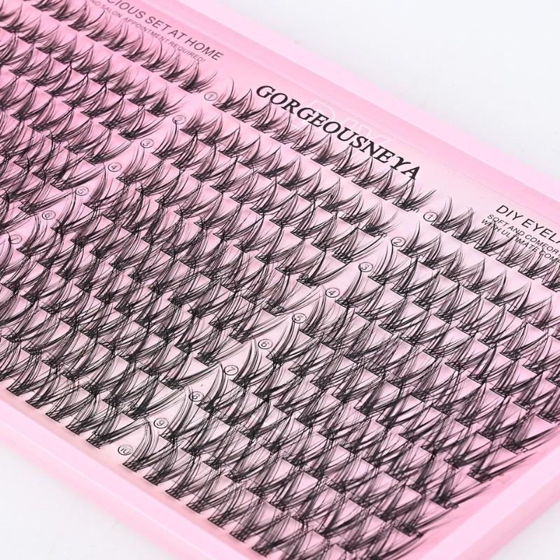 10 Rows Of Glue-Free Comics Diy False Eyelashes Single Cluster Natural Simulation Mother Is Not Naked Makeup Curl