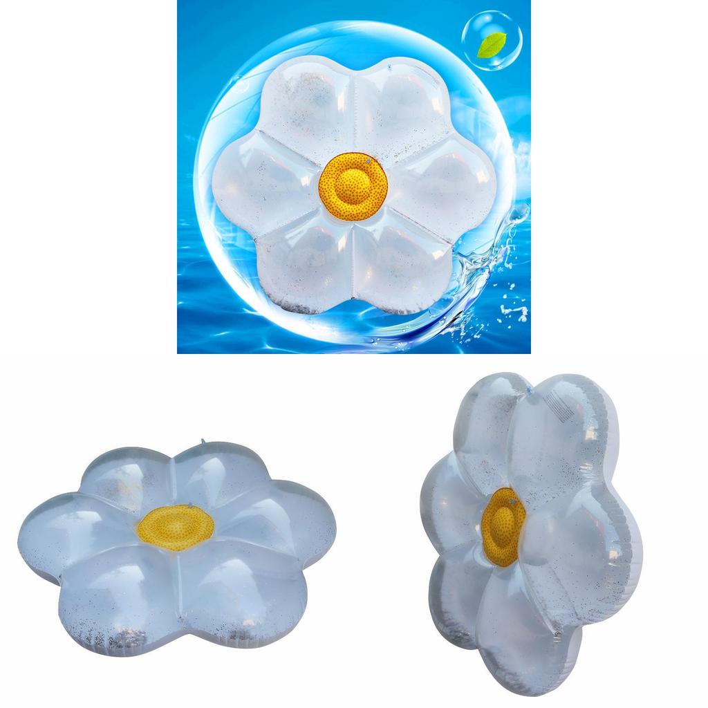 Ins Hot Selling 160cm Adult Ride-on Float With Sparkly Flower Design Pvc Material