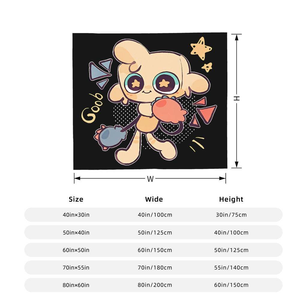 Dandys World Goob Blanket Cover Coral Fleece Plush Catoon Lightweight Thin Throw Blankets for Bedroom Sofa Bedspread