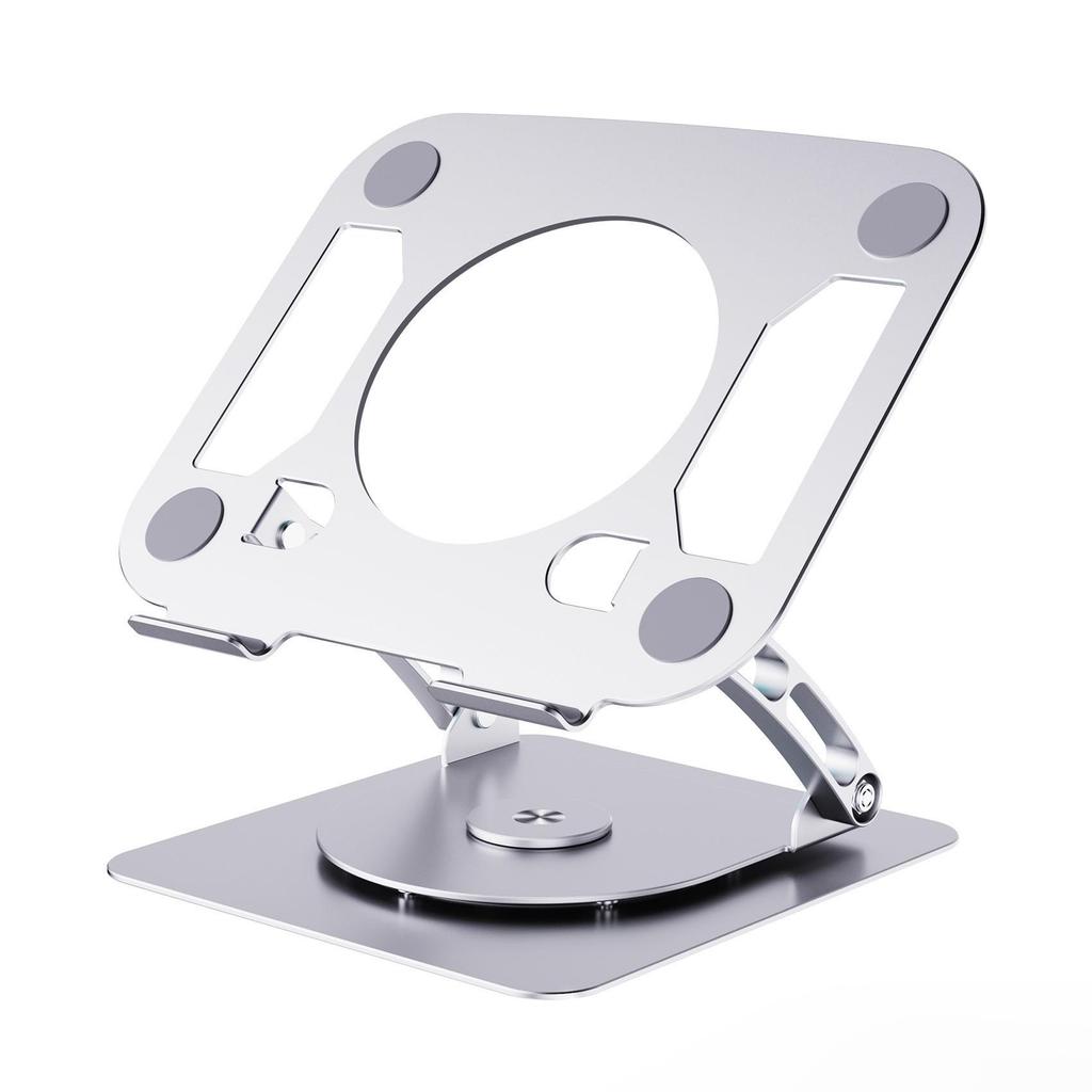 Aluminum Alloy Laptop Cooling Stand with 360° Rotation & Three-Level Adjustability