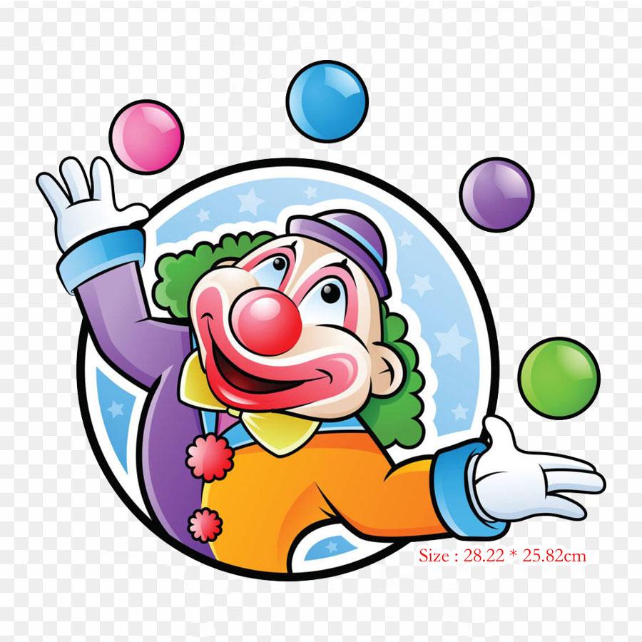 

Клоун жонглирование клоун железо на теплопередаче печать виниловые нашивки наклейки для одежды DIY аппликации моющиеся нашивки