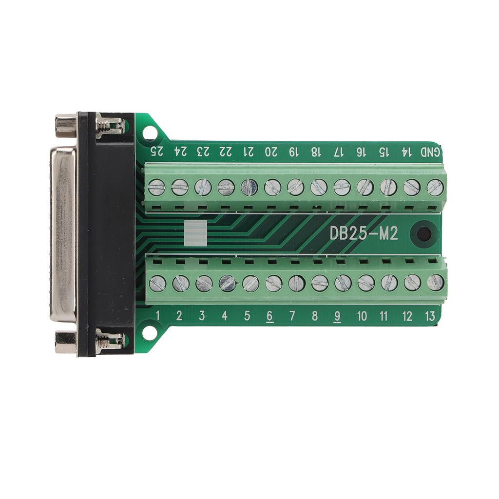 25Pin Terminal Block Connector Signal Module Screw Type PCB Terminal Board for Communication DebuggingDB25‑M2 Female