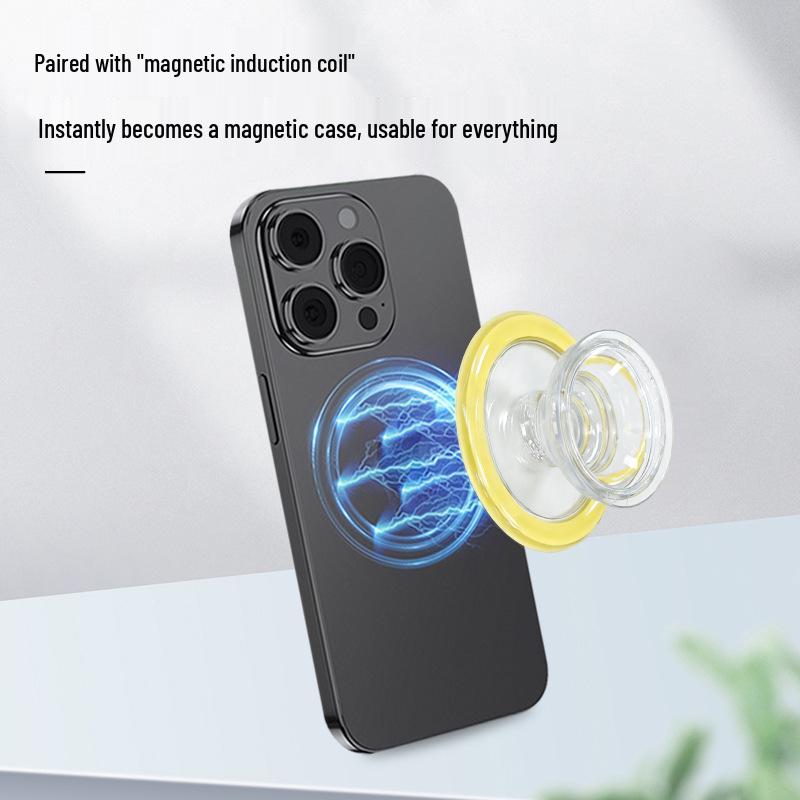 Magsafe Transparent Magnetic Resin Painting Acrylic Retractable Holder