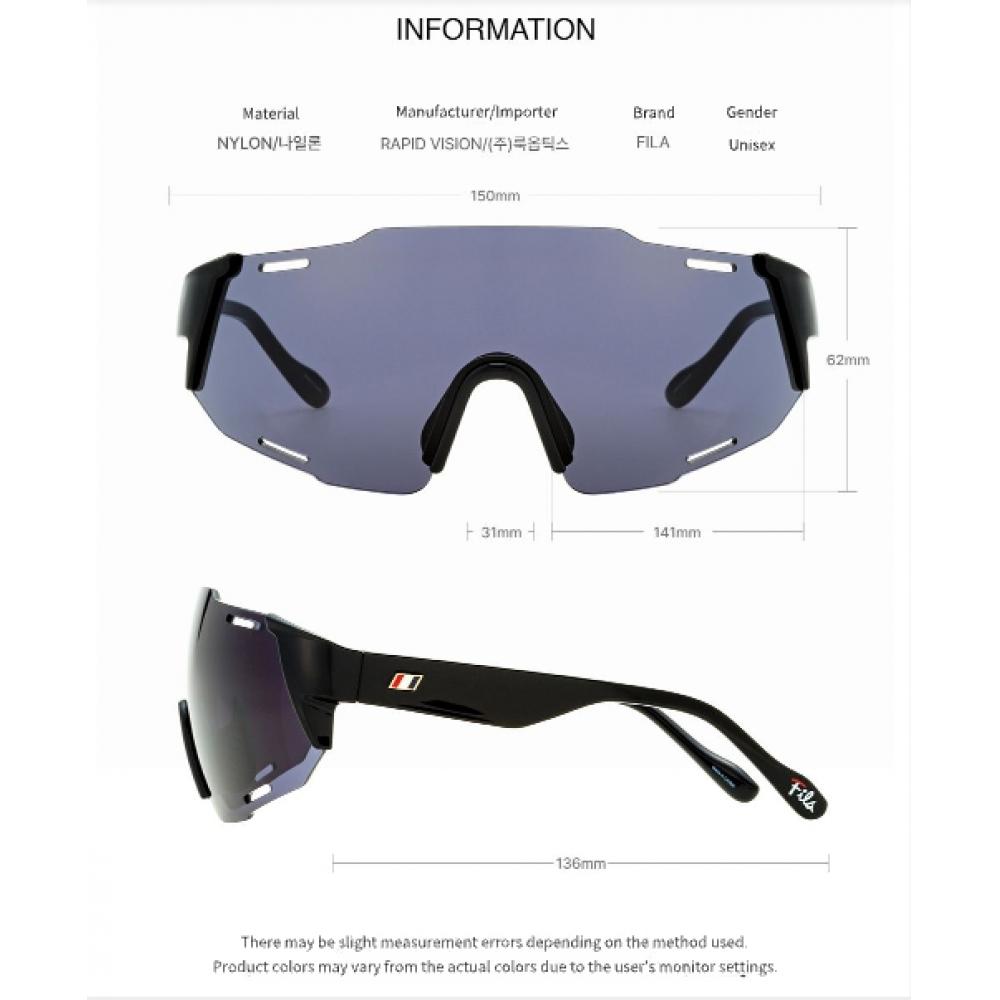 Fila Goggles Sunglasses  Flg7044 Black 141 