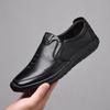 Solid Color New Designer Leather Shoes for Men Spring Autumn Fashion Casual Driving Shoes Male Soft Sole Non-slip Loafers Man