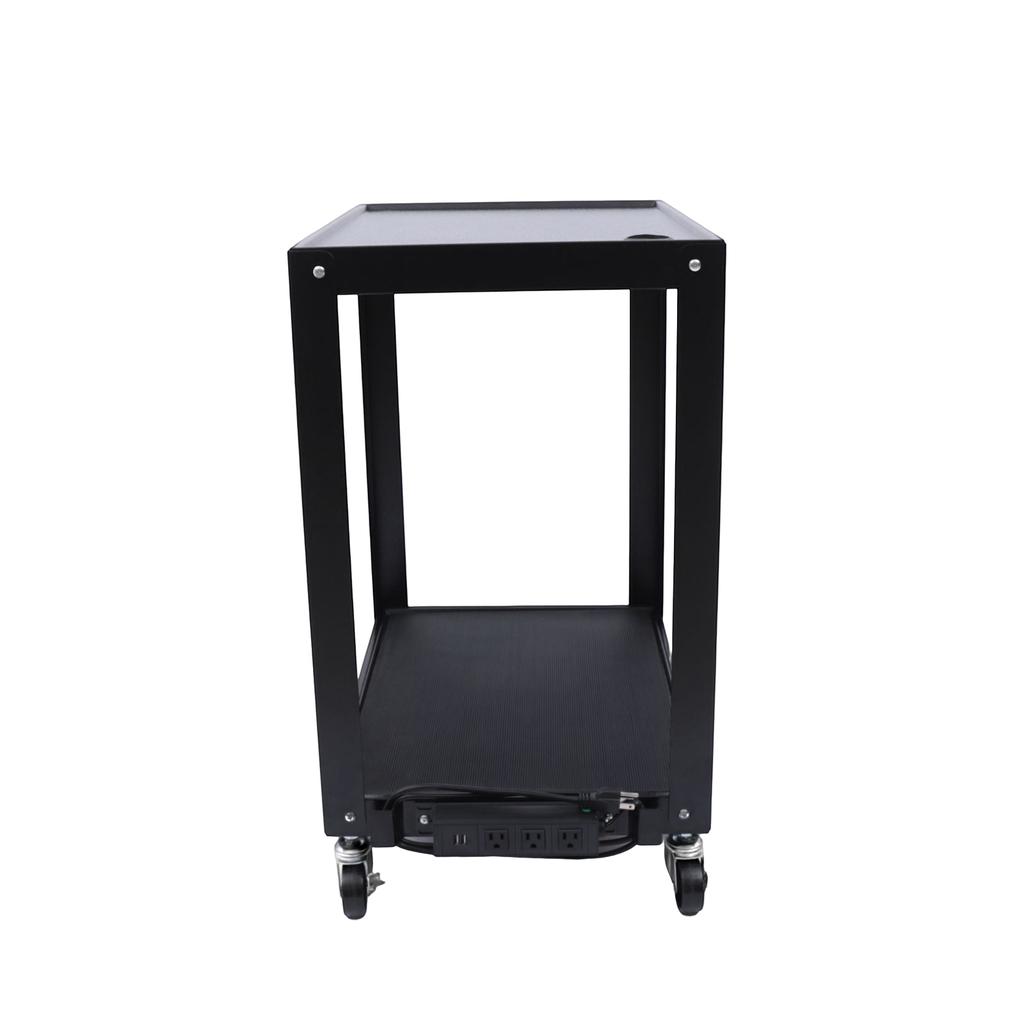 AV Cart, Media Cart with Power Strip, Presentation Cart with 2 Shelves, Duty Av Cart Fit for Offices and Schools Plugboard