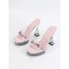 Fashionable Sexy Car Model Fashionable Transparent Nightclub Thick Heel Crystal Square Head 12CM Rhinestone Sandals LFD-1987-Q5