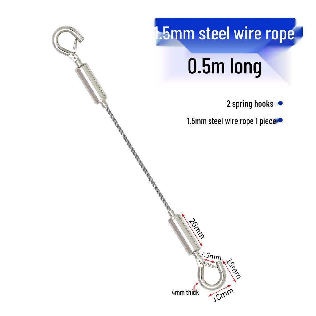 Adjustable Steel Wire Rope Hanging Kit with Chandelier Lock and Buckle