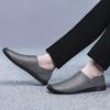 Genuine Leather Men Loafers Moccasins Men Business Dress Shoes Handmade Leather Shoes Men Flats