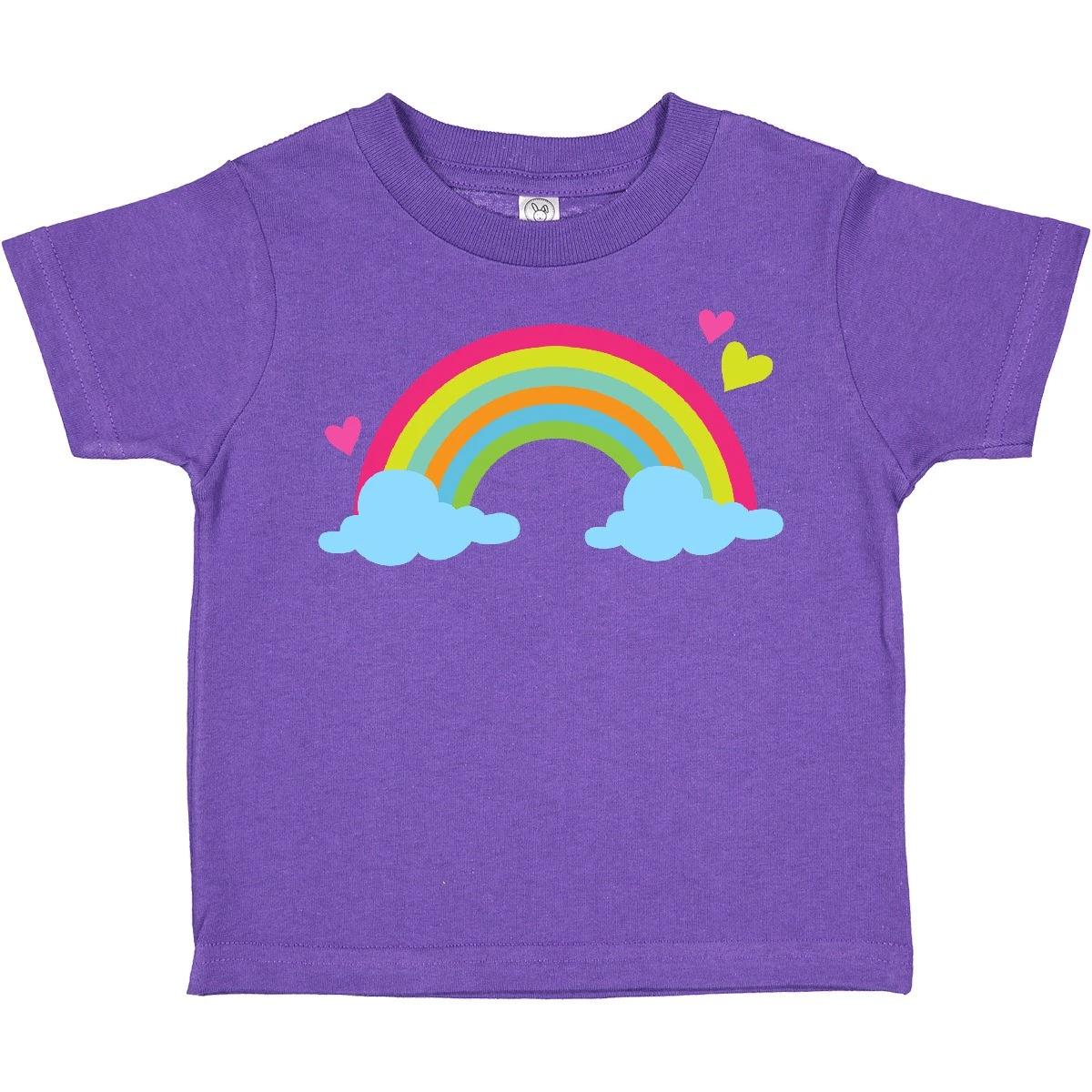 

Inktastic Rainbow Toddler kids boys T-Shirt Sky Girls Pretty Cute Colorful Hearts Child 140