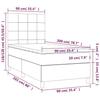3143005 vidaXL Lit à sommier tapissier avec matelas Bleu foncé 90x200 cm