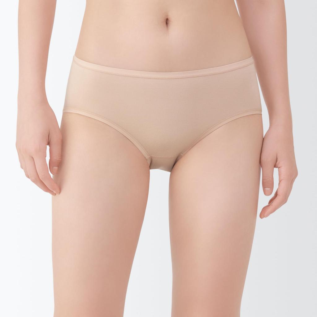 MUJI Smooth Midi Shorts FCE26A5A Size M Women's Apricot,
