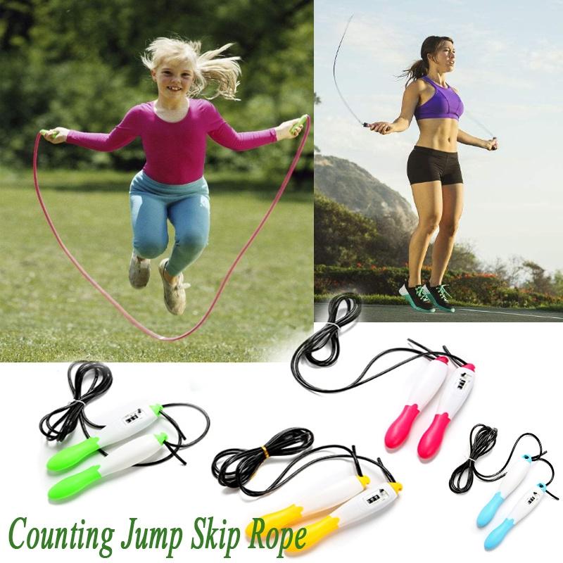 Buy Fast Speed Counting Jump Skip Rope Skipping Wire Jump Ropes with ...
