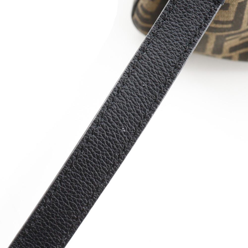 Fendi La Medusa Zucca Handbag X Versace Fender 2WAYShoulder Black / Brown Nylon Canvas/leather Women Used