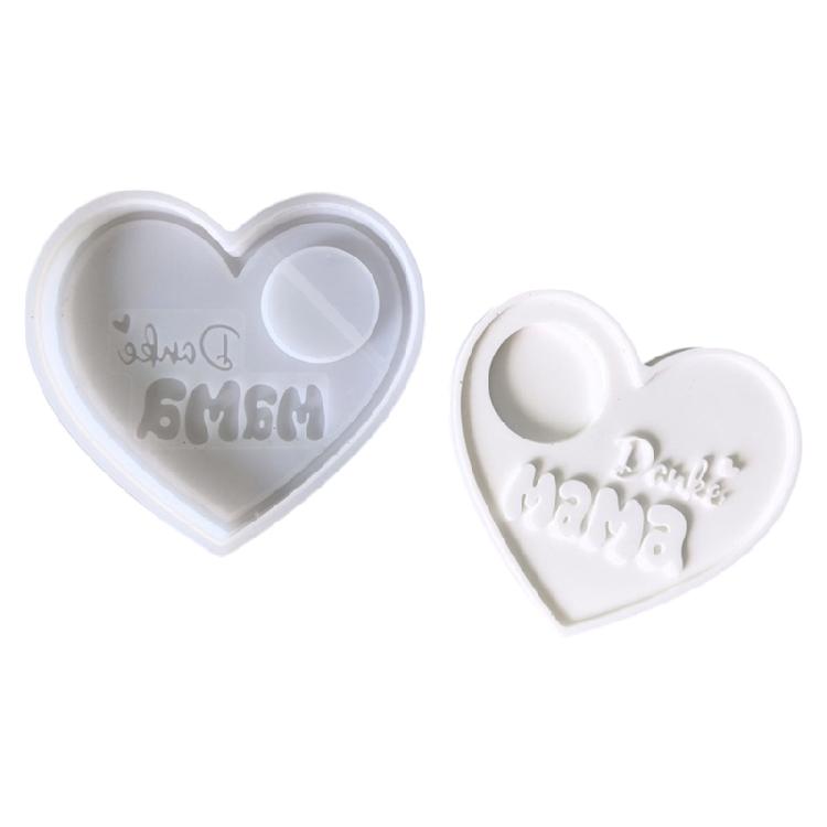 

Unique Heart Silicones Candle Molds Heart-Shape Aromatic Candle for Crafts Enthusiasts and Home Decoration 1