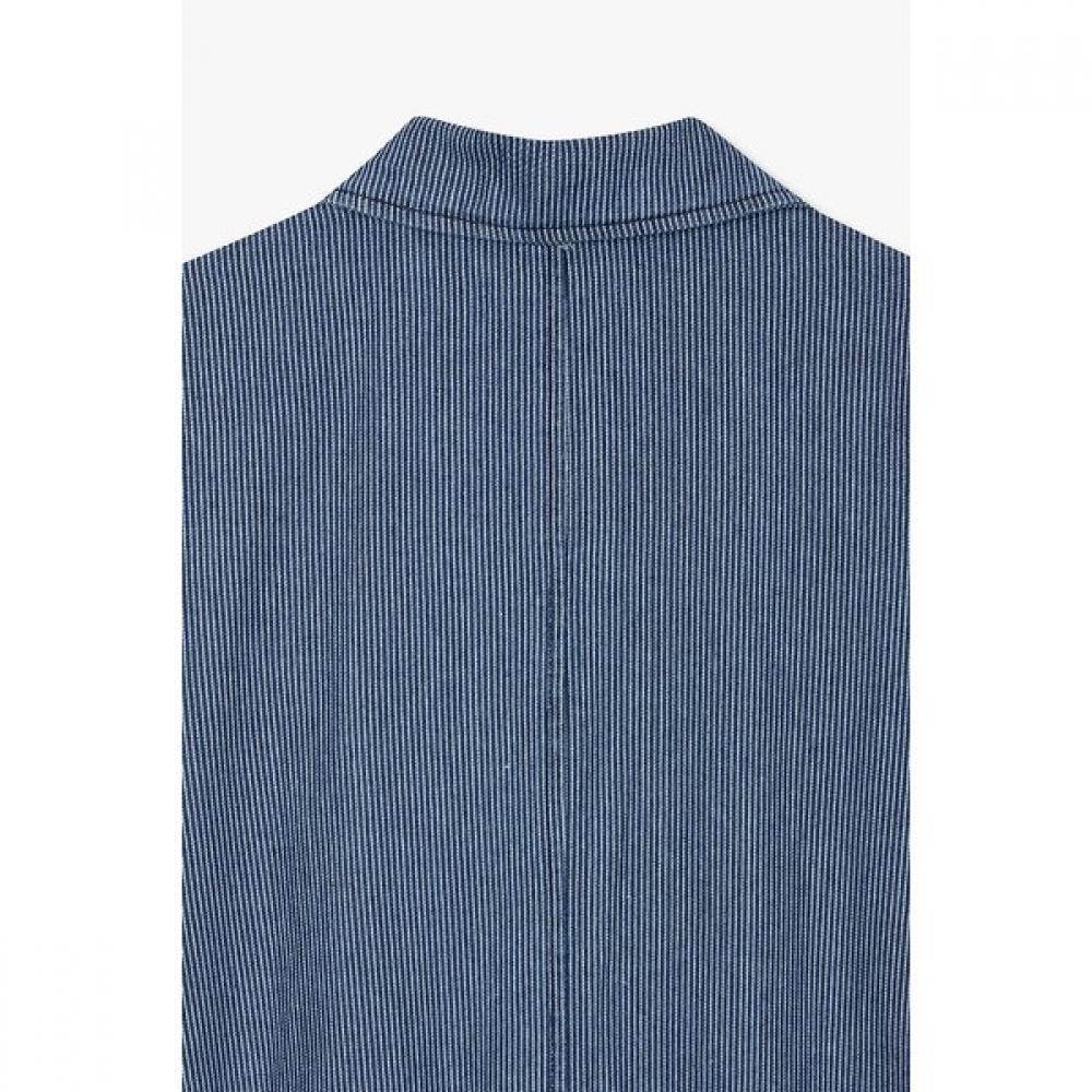 STUDIO TOMBOY Pinstripe Denim Belted Dress 9176341987ct