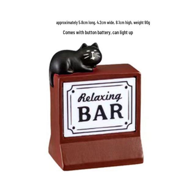 Piano Cat Resin Ornament Blind Box – Trendy Bartender Miniature Decoration & DIY Craft